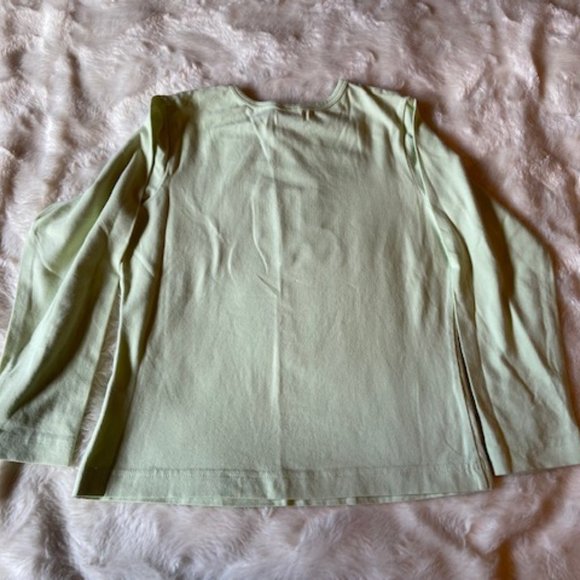 2/$30 Please Mum Light Green LS Cat with Hearts Girls Shirt Size M - Picture 5 of 10